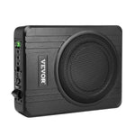 VEVOR 20 cm 400 W zem sēdekļa automašīnas subwooferis ar pastiprinātāju, zema profila aktīvais auto subwooferis ar iebūvētu pastiprinātāju, High/Low Level ieejas un skaļuma regulatoru, piemērots SUV, automašīnām, kravas auto un RV