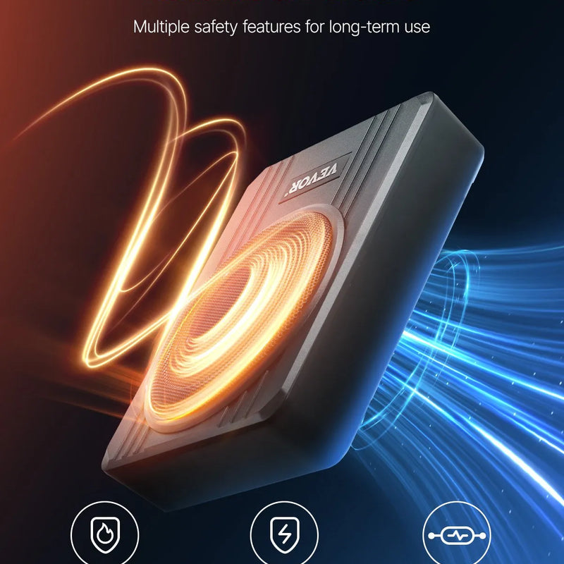 VEVOR 20 cm 400 W zem sēdekļa automašīnas subwooferis ar pastiprinātāju, zema profila aktīvais auto subwooferis ar iebūvētu pastiprinātāju, High/Low Level ieejas un skaļuma regulatoru, piemērots SUV, automašīnām, kravas auto un RV