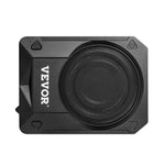 VEVOR 200 mm 800 W zem sēdekļa auto subwooferis ar iebūvētu pastiprinātāju, zema profila aktīvais zemfrekvenču skaļrunis ar augstā un zemā līmeņa ieejām un skaļuma regulatoru, piemērots SUV, automašīnām, kravas auto un kemperiem