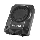VEVOR 200 mm 800 W zem sēdekļa auto subwooferis ar iebūvētu pastiprinātāju, zema profila aktīvais zemfrekvenču skaļrunis ar augstā un zemā līmeņa ieejām un skaļuma regulatoru, piemērots SUV, automašīnām, kravas auto un kemperiem