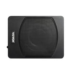 VEVOR 25 cm 240 W zem sēdekļa automašīnas subwooferis ar iebūvētu pastiprinātāju, zema profila aktīvais auto subwooferis ar High/Low Level ieejām un skaļuma regulatoru, piemērots SUV, automašīnām, kravas auto un RV