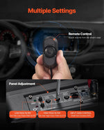 VEVOR 25 cm 240 W zem sēdekļa automašīnas subwooferis ar iebūvētu pastiprinātāju, zema profila aktīvais auto subwooferis ar High/Low Level ieejām un skaļuma regulatoru, piemērots SUV, automašīnām, kravas auto un RV