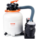 VEVOR smilšu filtra sūknis virszemes baseiniem, 300 mm, 10 000 l/h, 285 W, baseina sūkņa un filtra komplekts ar 6 virzienu daudzportu vārstu un sietiņa grozu, mājas un komerciālai lietošanai