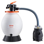 VEVOR smilšu filtra sūknis virszemes baseiniem, 400 mm, 18 000 l/h, 850 W, baseina sūkņa un filtra komplekts ar 6-virzienu daudzportu vārstu un sietiņa grozu, mājas un komerciālai lietošanai