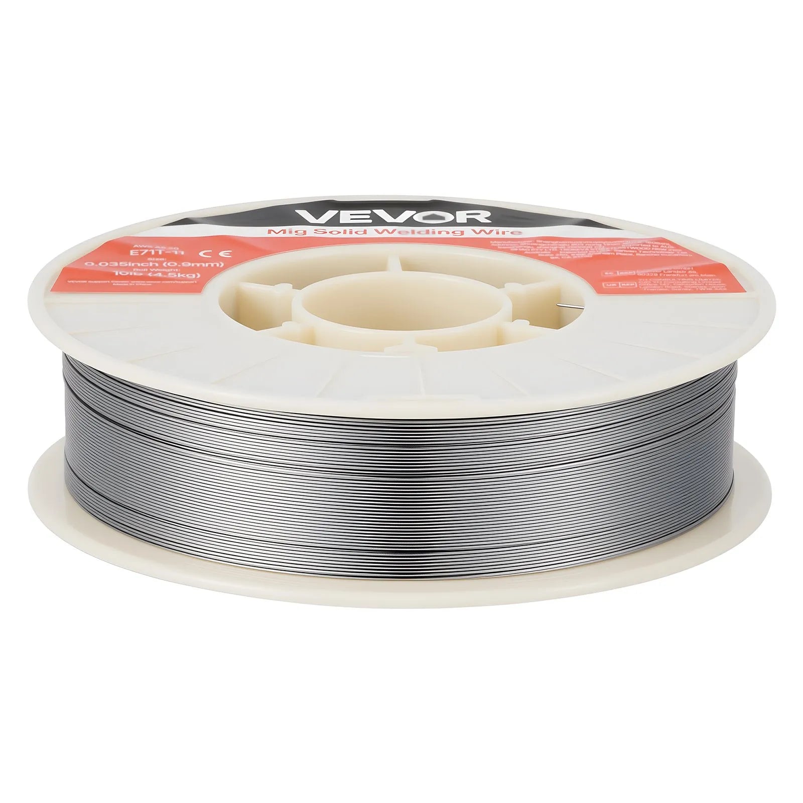 VEVOR pašekranētā pulverstieple E71T-11, Ø0,9 mm, 4,5 kg, bezgāzes MIG metināšanai, zema šļakstīšanās, piemērota visām metināšanas pozīcijām un darbam ārā
