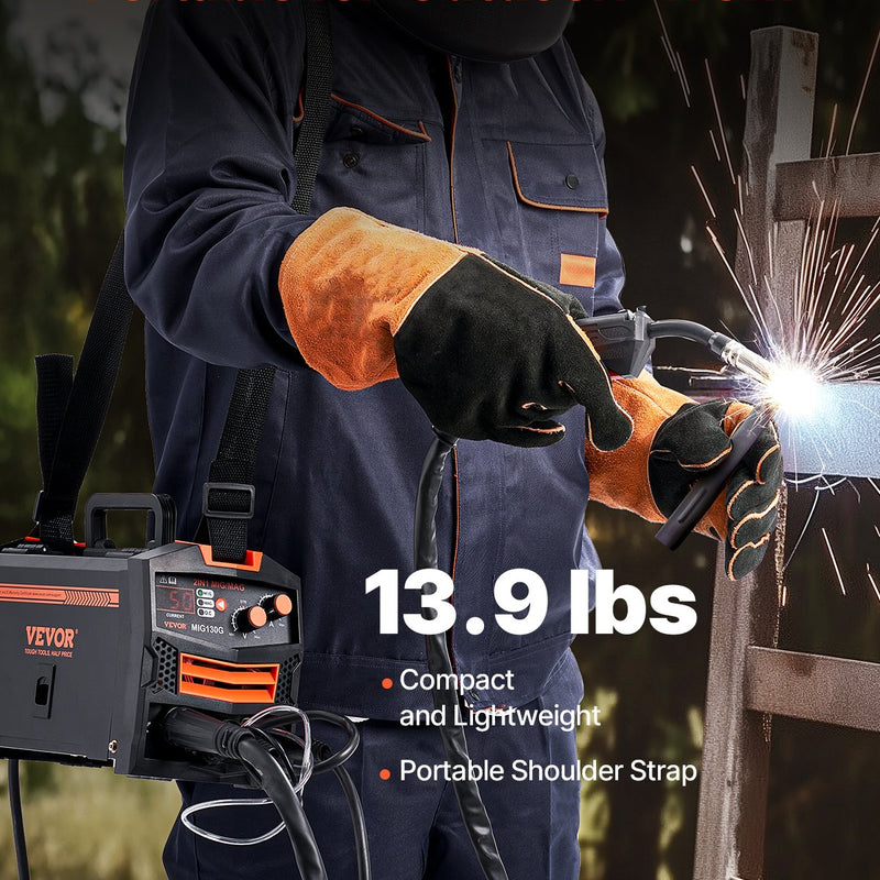 VEVOR MIG metināšanas aparāts 130 A 2-in-1 MIG/bezgāzes ar IGBT invertoru