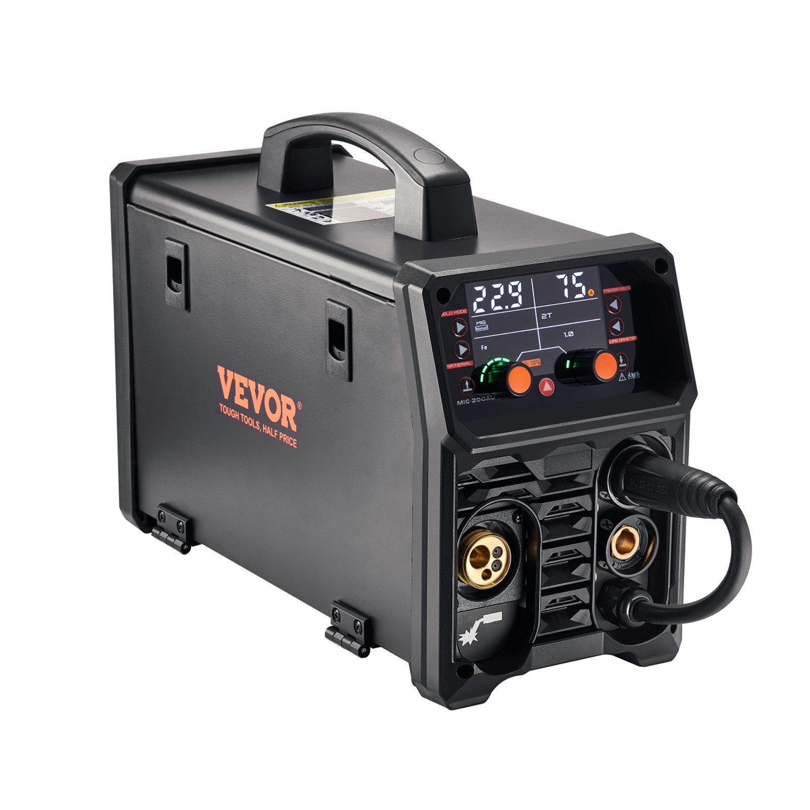 VEVOR 200 A, 5-in-1 MIG/Plus/MMA/Lift TIG/Spool püstol, sünergiline