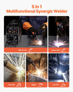 VEVOR 200 A, 5-in-1 MIG/Plus/MMA/Lift TIG/Spool püstol, sünergiline