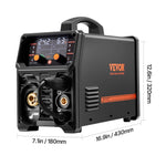 Metināšanas aparāts VEVOR 250 A, 5‑in‑1 MIG Pulse, gasless MIG, gas MIG, MMA, Lift TIG, sinerģisks