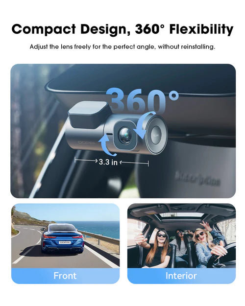 DDPAI Mini 2X on kompaktne autovideoregistraator, millel on sisseehitatud aku (~320 mAh varutoiteks) ja mis toetab kuni 128 GB microSD-kaarti.