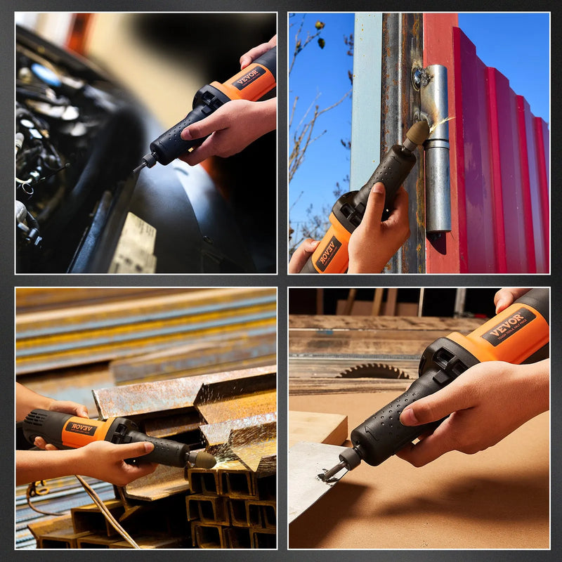 VEVOR käeshoitav sirge freeser 6,4 mm, võimas sirge freeser, 30 000 pööret minutis, 6 muutuva pöörlemiskiirusega