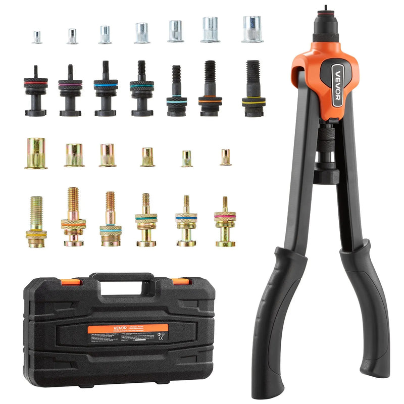 VEVOR Kniežu uzgriežņu knaibles 420 mm ar 13 mandrelēm un 130 kniežu uzgriežņiem (M3–M12, 8-32 līdz 1/2-13 UNC), ar pārnēsājamu koferi