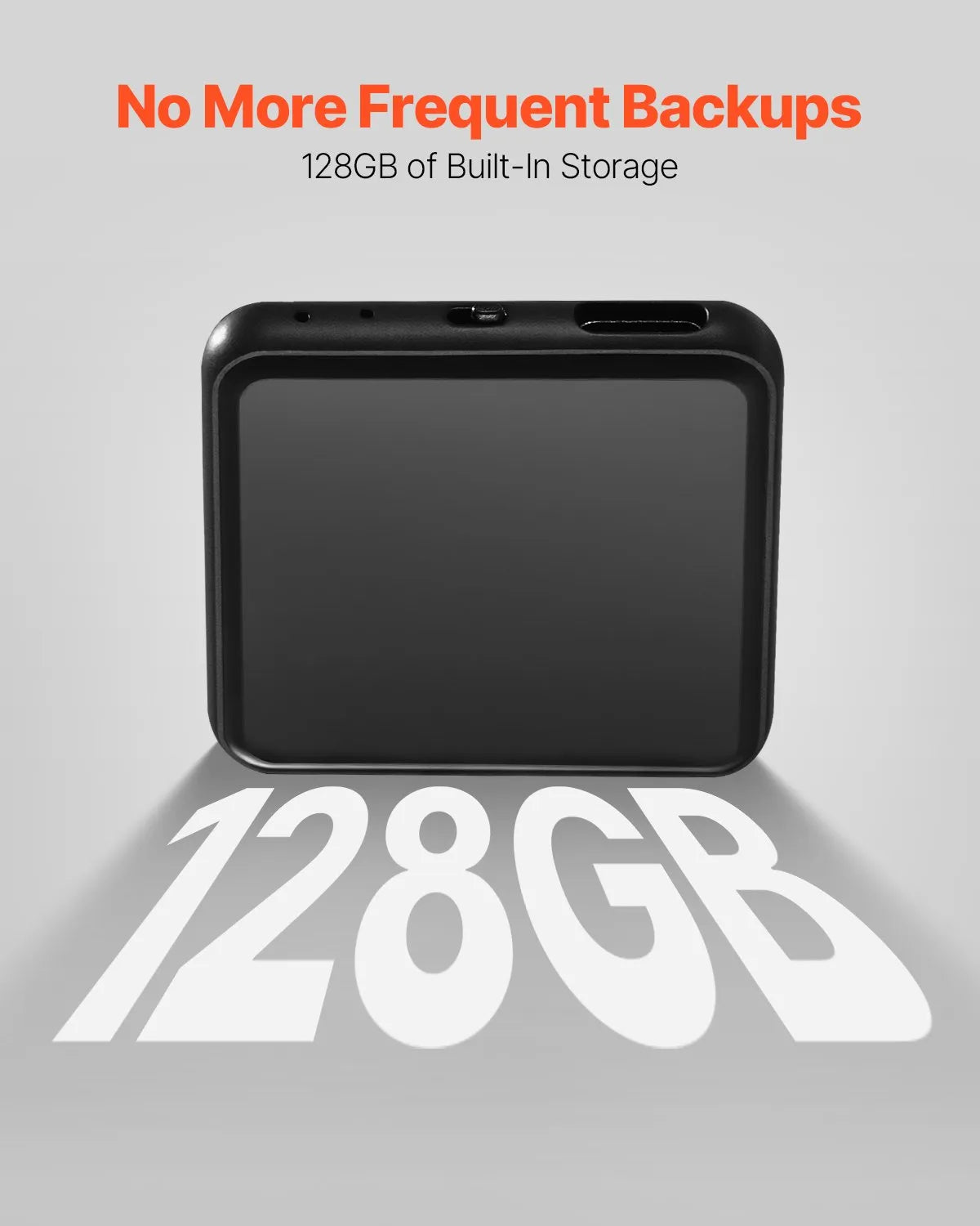 VEVOR magnētiskais balss aktivizētais ierakstītājs, 128 GB, digitālais audio ierakstītājs ar atskaņošanu, 8730 stundu ieraksta ietilpība, 100 stundu akumulatora darbības laiks, USB-C audio ierakstītājs MP3 formātā lekcijām, sapulcēm un intervijām