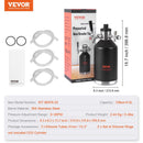4L VEVOR alus muciņa ar krānu, nerūsējošais tērauds, CO₂ regulators, spiediena indikators, hermētiska, mājas alus darīšanai