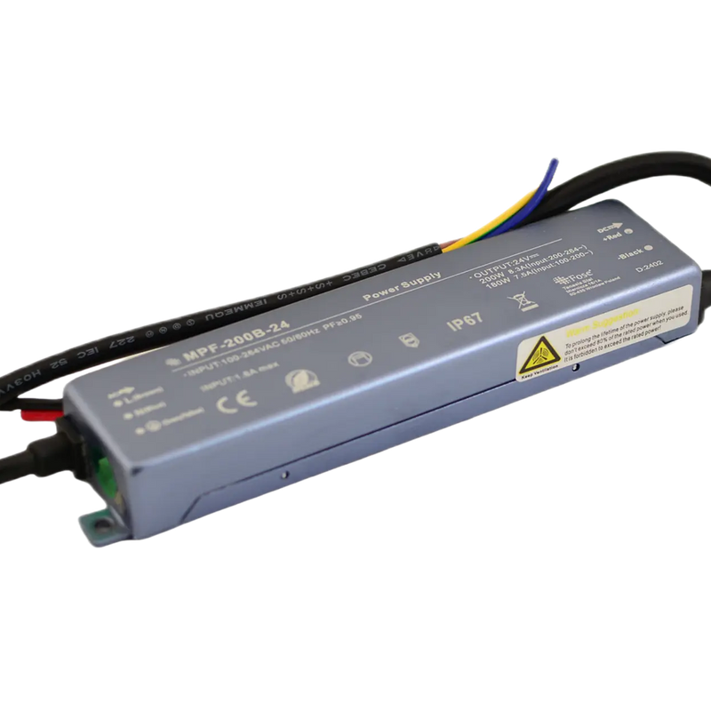 Constant voltage power supply PFC IP67 12V/24V/48V 200W