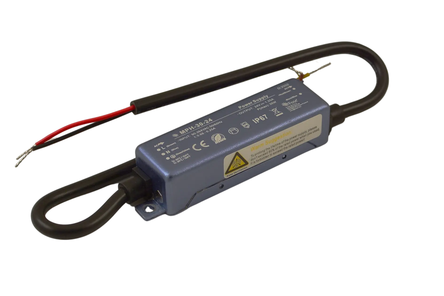 30W FOSE LED barošanas bloks 12V 2,5A, IP67