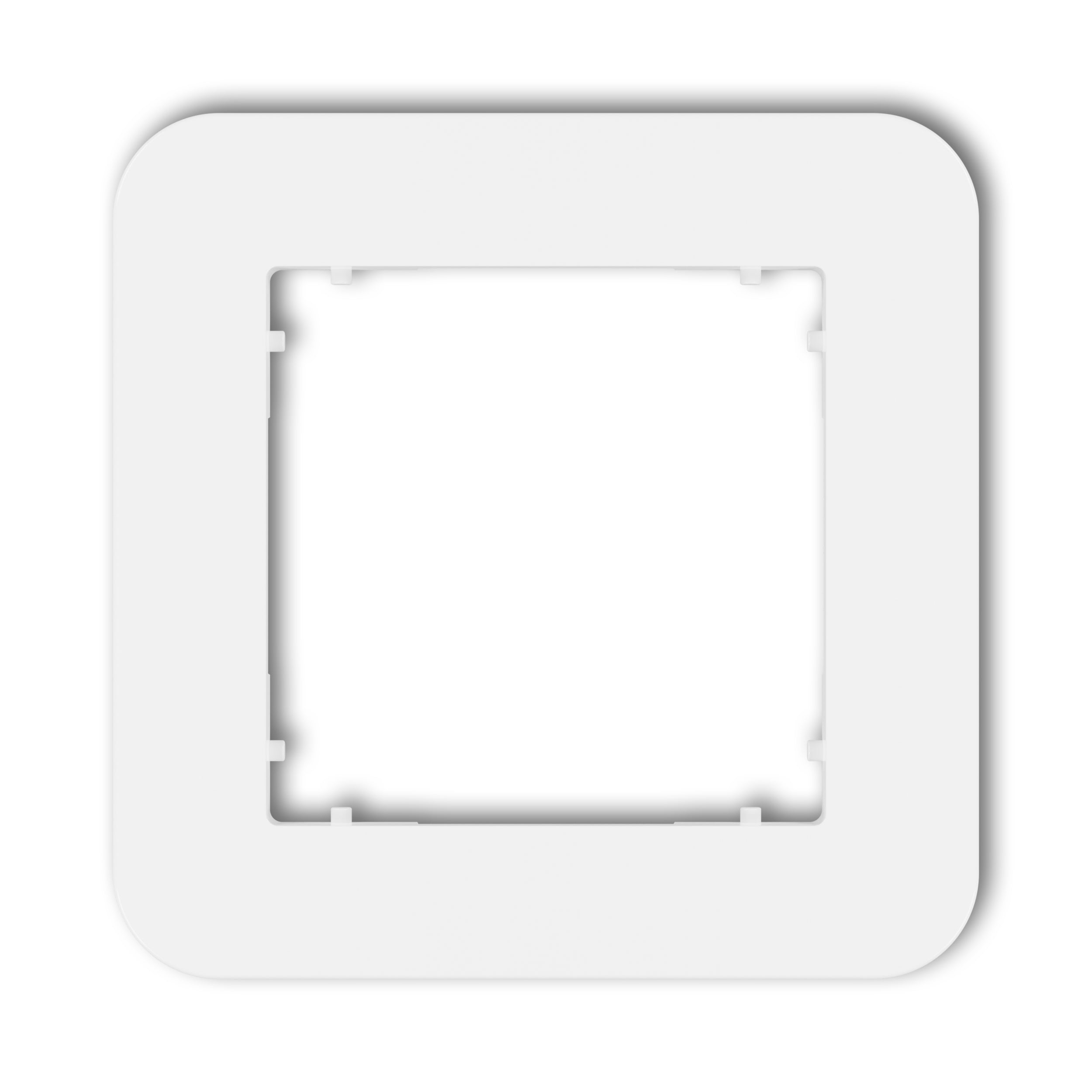 Universal 1-seat plastic frame MINI, rounded, white,