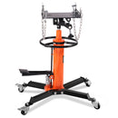 Гидравлический трансмиссионный подъемник VEVOR, телескопический 600 кг, диапазон подъема 81-170 см, напольный подъемник с ножной педалью и вращающимися на 360° колесами.