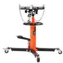 Гидравлический трансмиссионный подъемник VEVOR, телескопический 600 кг, диапазон подъема 81-170 см, напольный подъемник с ножной педалью и вращающимися на 360° колесами.