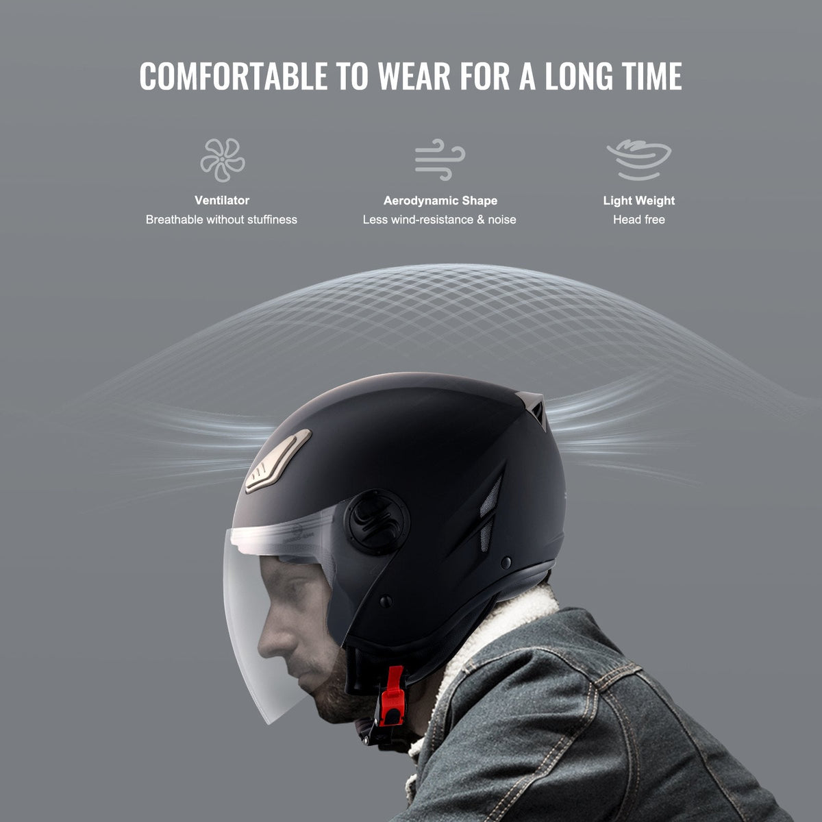 VEVOR ¾ sejas motokrosa ķivere ar Bluetooth pieslēgvietu