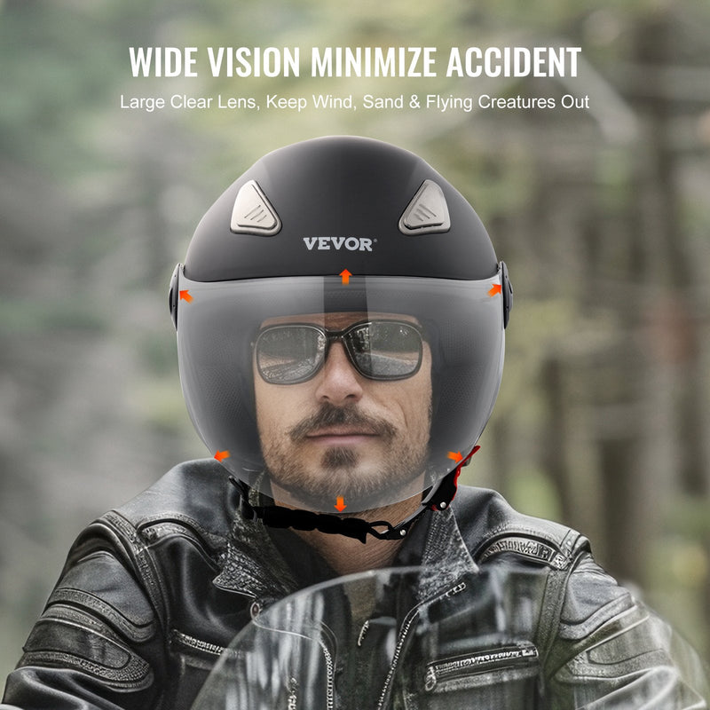 VEVOR ¾ sejas motokrosa ķivere ar Bluetooth pieslēgvietu