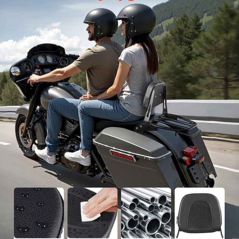 VEVOR motocikla atzveltne ar bagāžas plauktu Honda Rebel 2017–2022