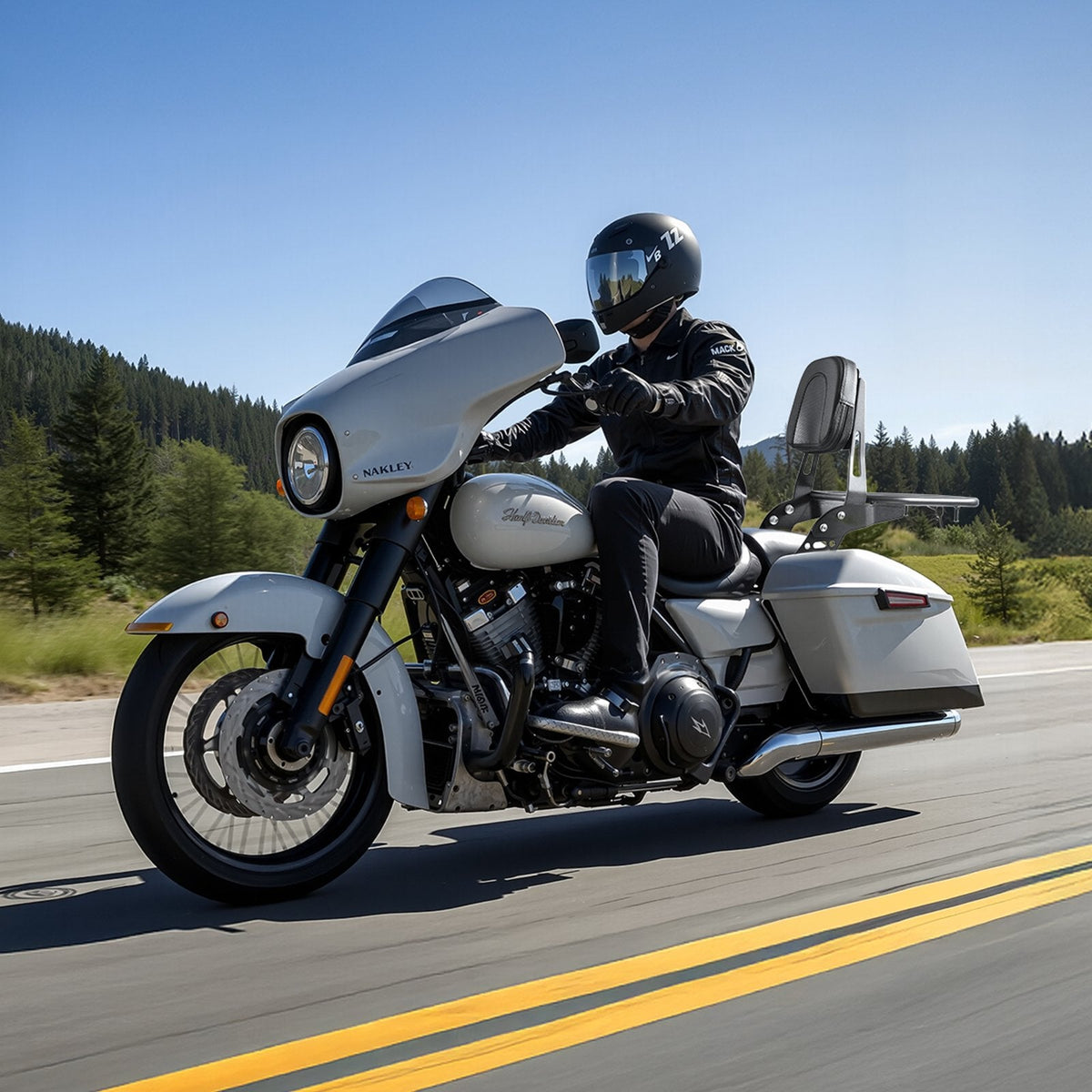VEVOR motocikla atzveltne ar bagāžas plauktu Honda Rebel 2017–2022