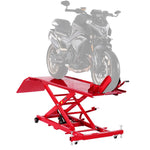 VEVOR motocikla pacēlāja galds, 454 kg celtspēja, 360° grozāms motocikla pacēlājs, regulējams augstums 21,8–78,7 cm, pastiprināts remonta statīvs ar drošības fiksatoru ATV un krosa motocikliem