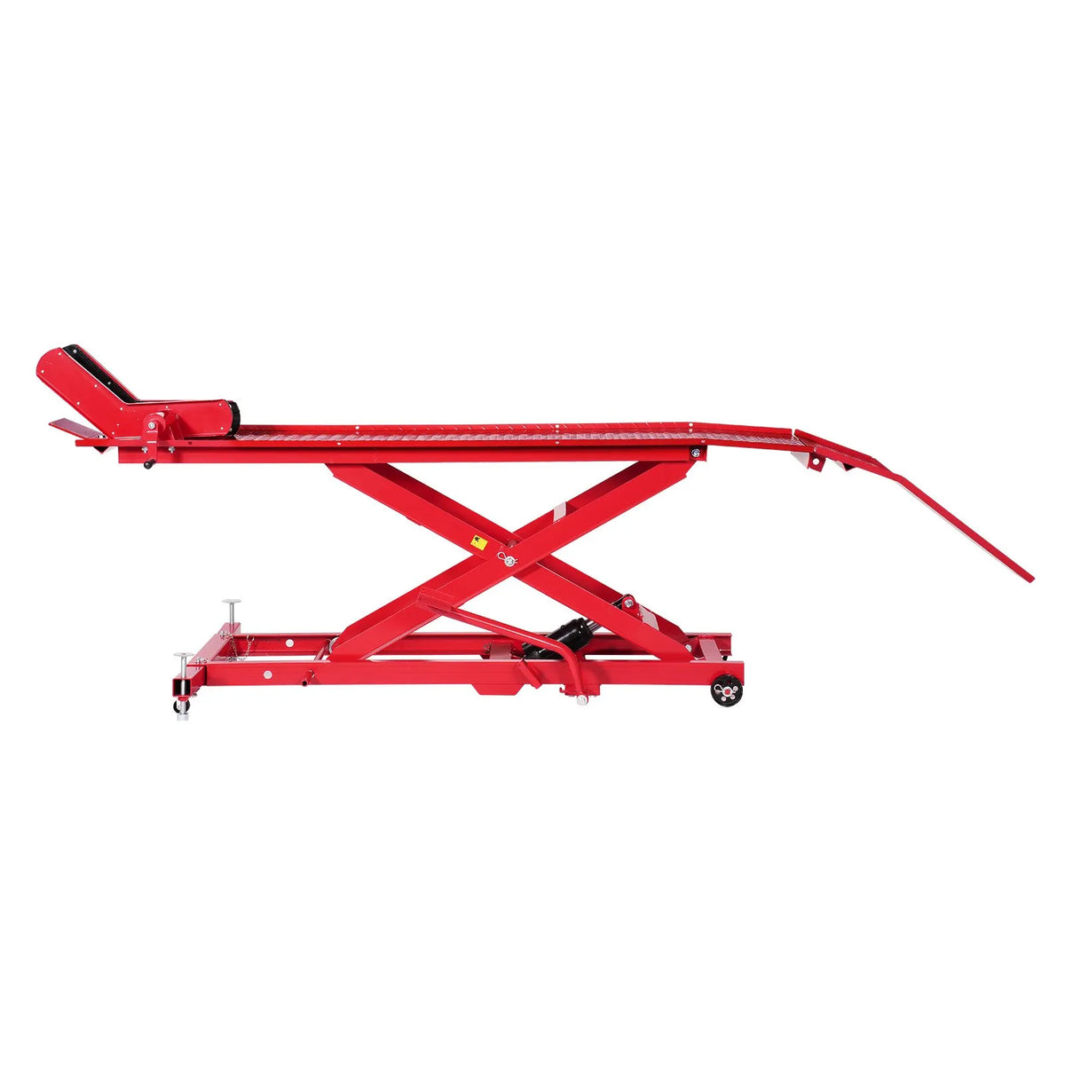 VEVOR motocikla pacēlāja galds, 454 kg celtspēja, 360° grozāms motocikla pacēlājs, regulējams augstums 21,8–78,7 cm, pastiprināts remonta statīvs ar drošības fiksatoru ATV un krosa motocikliem