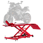 VEVOR motocikla pacēlāja galds, 454 kg celtspēja, 360° grozāms motocikla pacēlājs, regulējams augstums 21,8–78,7 cm, pastiprināts remonta statīvs ar drošības fiksatoru ATV un krosa motocikliem