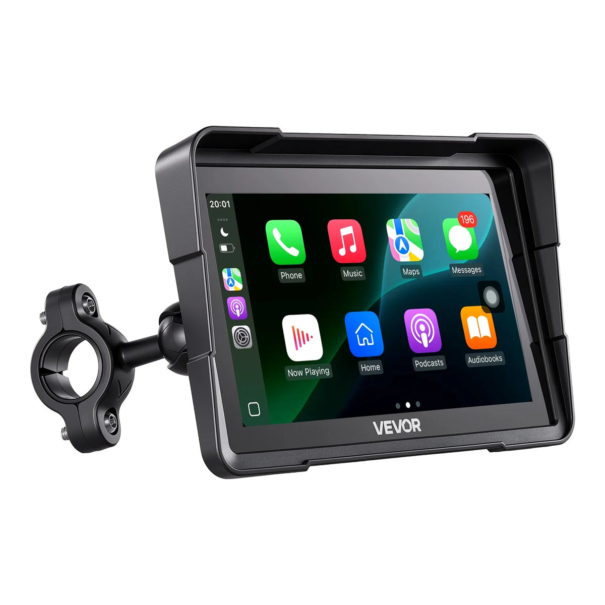 VEVOR 7 collu bezvadu motocikla CarPlay sistēma ar Apple CarPlay, Android Auto, GPS un IP67