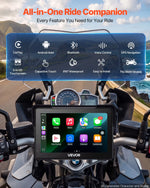 VEVOR 7 collu bezvadu motocikla CarPlay sistēma ar Apple CarPlay, Android Auto, GPS un IP67, BMW motocikliem