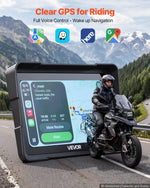 VEVOR 7 collu bezvadu motocikla CarPlay sistēma ar Apple CarPlay, Android Auto, GPS un IP67, BMW motocikliem