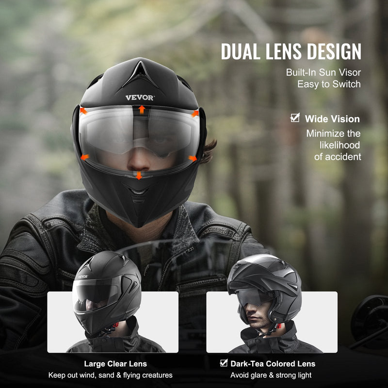 VEVOR motocikla ķivere bez aizsarglīcēja motokrosam ar Bluetooth pieslēgvietu