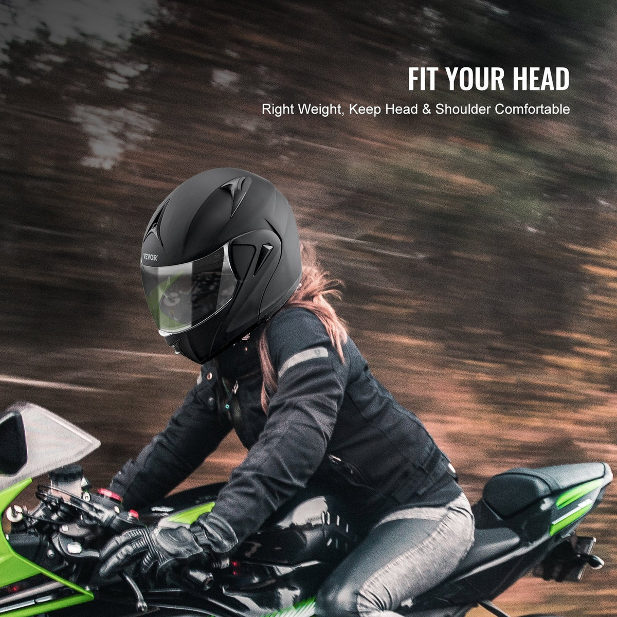 VEVOR motocikla ķivere bez aizsarglīcēja motokrosam ar Bluetooth pieslēgvietu