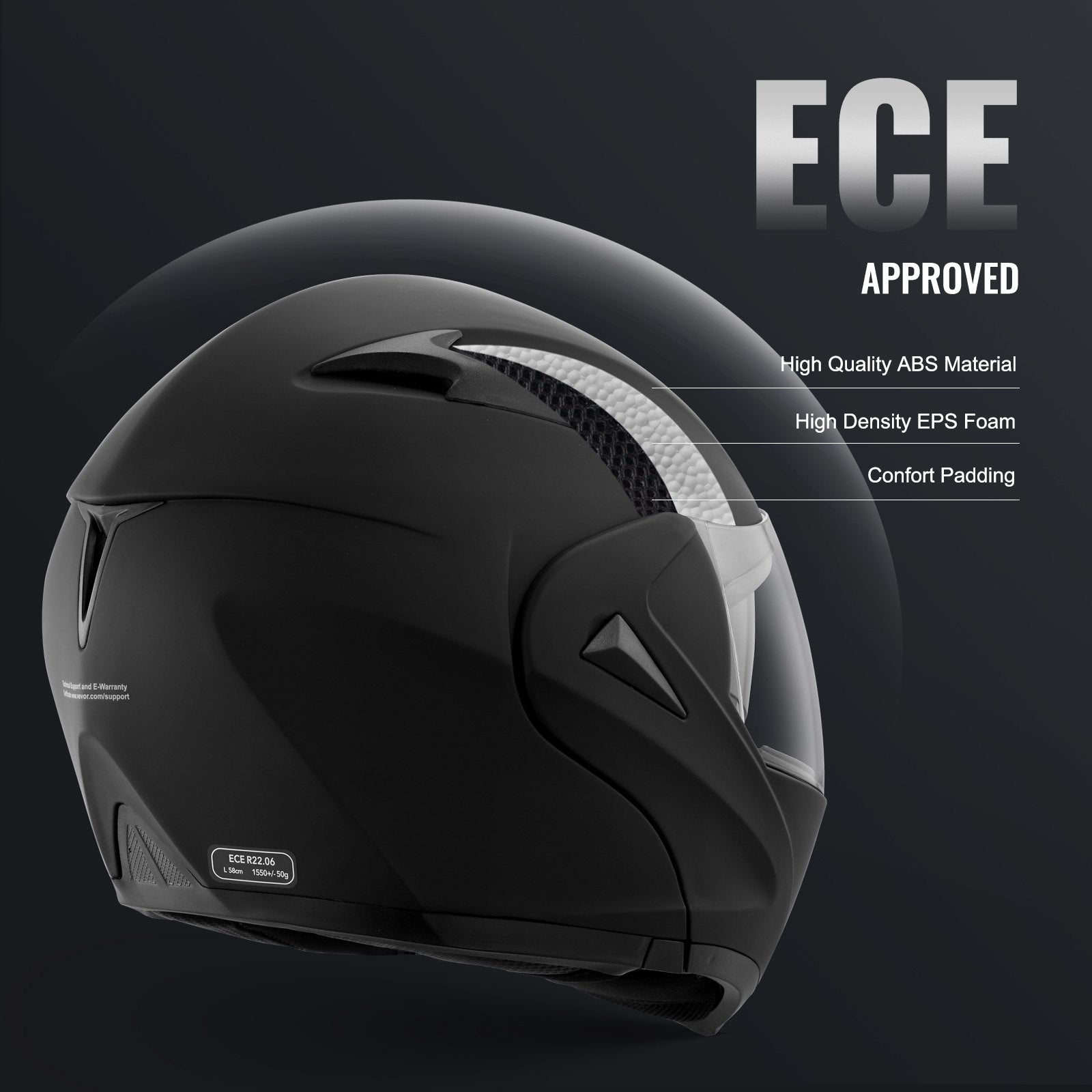 VEVOR atvērtā tipa motokrosa ķivere ar Bluetooth pieslēgvietu
