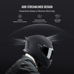 VEVOR motocrosa ķivere ar pilnu seju un Bluetooth savienojuma pieslēgvietu
