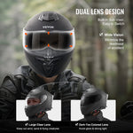 VEVOR pilnsejas motocikla ķivere ar Bluetooth pieslēgvietu – motocross modelis