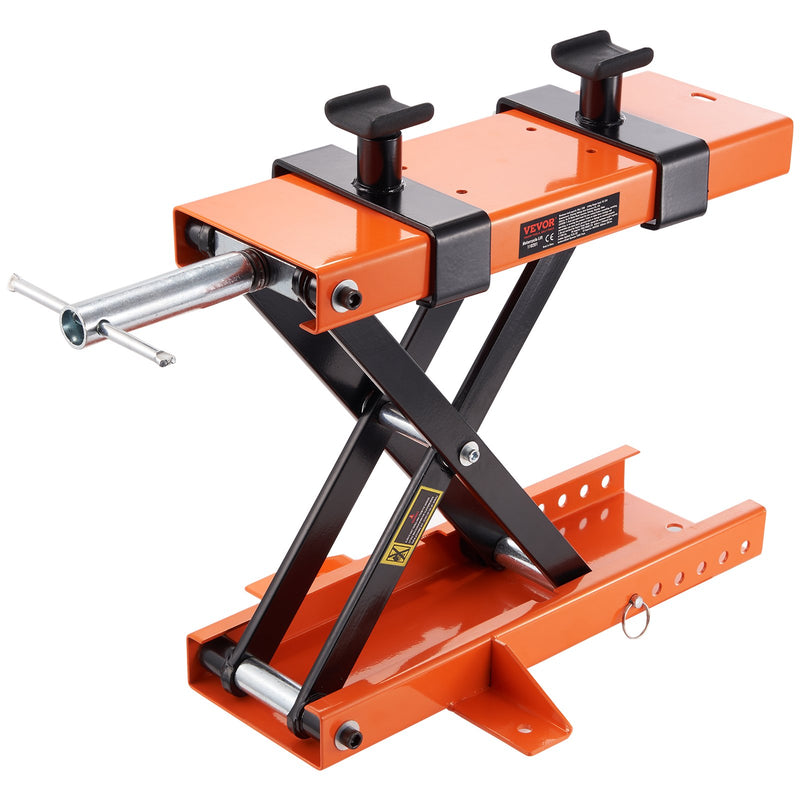 VEVOR motorcycle scissor lift with platform, 500 kg lifting capacity, suitable for ATVs, cross-country motorcycles and other small vehicles