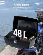 VEVOR 48L Universālais Motocikla Aizmugurējais Koferis ar Atstarojošu Paneli
