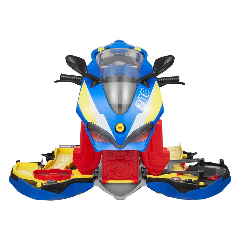 VEVOR motocikla dzinēja rotaļlieta, 25 detaļas, motocikla mehāniķa rotaļu komplekts ar noņemamām detaļām, gaismām un skaņām, imitēta braukšana un sacīkšu trase, bērnu mehāniķa darbnīca bērniem no 3 gadu vecuma, zila