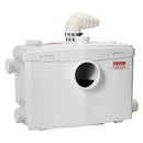 VEVOR kanalizācijas smalcinātājsūknis 1200 W, plūsma līdz 180 l/min, pacelšanas augstums līdz 10 m, ar 4 ūdens ieplūdēm, notekūdeņu pacelšanas iekārta tualetei, pagrabam, dušai, izlietnei, veļas mazgātavai un vannai