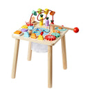 VEVOR Montessori aktivitāšu galds 8 in 1 bērniem 1–3 gadi, koka attīstošais spēļu galds no 6 mēnešiem
