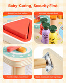 VEVOR Montessori aktivitāšu galds 8 in 1 bērniem 1–3 gadi, koka attīstošais spēļu galds no 6 mēnešiem