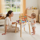VEVOR Montessori aktivitāšu galds 8 in 1 bērniem 1–3 gadi, koka attīstošais spēļu galds no 6 mēnešiem