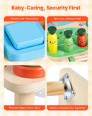 VEVOR Montessori aktivitāšu galds 13 in 1 bērniem 1–3 gadi, koka attīstošais spēļu galds no 6 mēnešiem