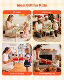 VEVOR Montessori aktivitāšu galds 13 in 1 bērniem 1–3 gadi, koka attīstošais spēļu galds no 6 mēnešiem