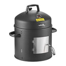 VEVOR vertikālais ogļu kūpinātājs 406 mm, tērauda BBQ kūpinātājs ar pārklājumu, 2 grilēšanas restēm, termometru, gaisa ventilācijas atverēm un noņemamu pelnu paplāti pagalma un terases gatavošanai