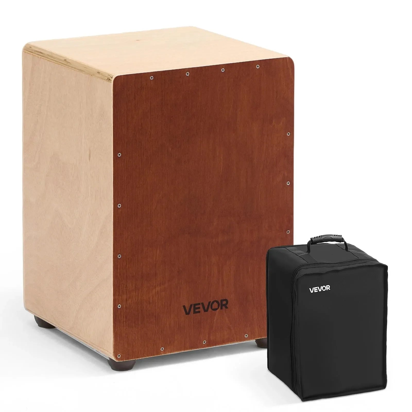 VEVOR bērza koka portatīvais kājons ar iekšējo striķu sistēmu un somu, viegls perkusiju instruments, 305 × 305 × 430 mm