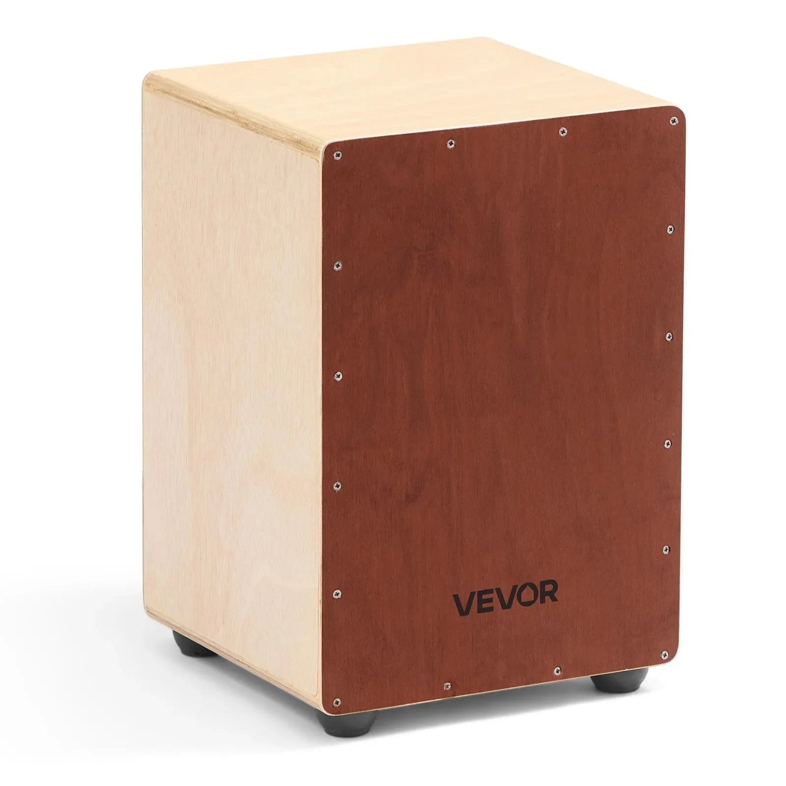 VEVOR perkusiju kājons ar iekšējo striķu sistēmu un silikona kājiņām, bērza koka modelis, 255 × 255 × 380 mm